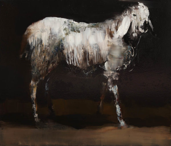 Come pecore in mezzo ai lupi. 2019, cm 70x60, oil on canvas.