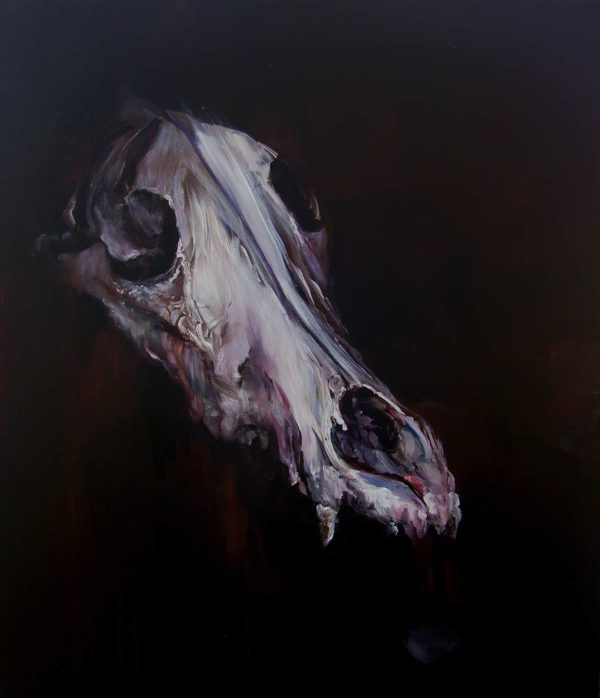 Quello che rimane, secondo atto: predatore. 2018, cm 70x60, oil on canvas.